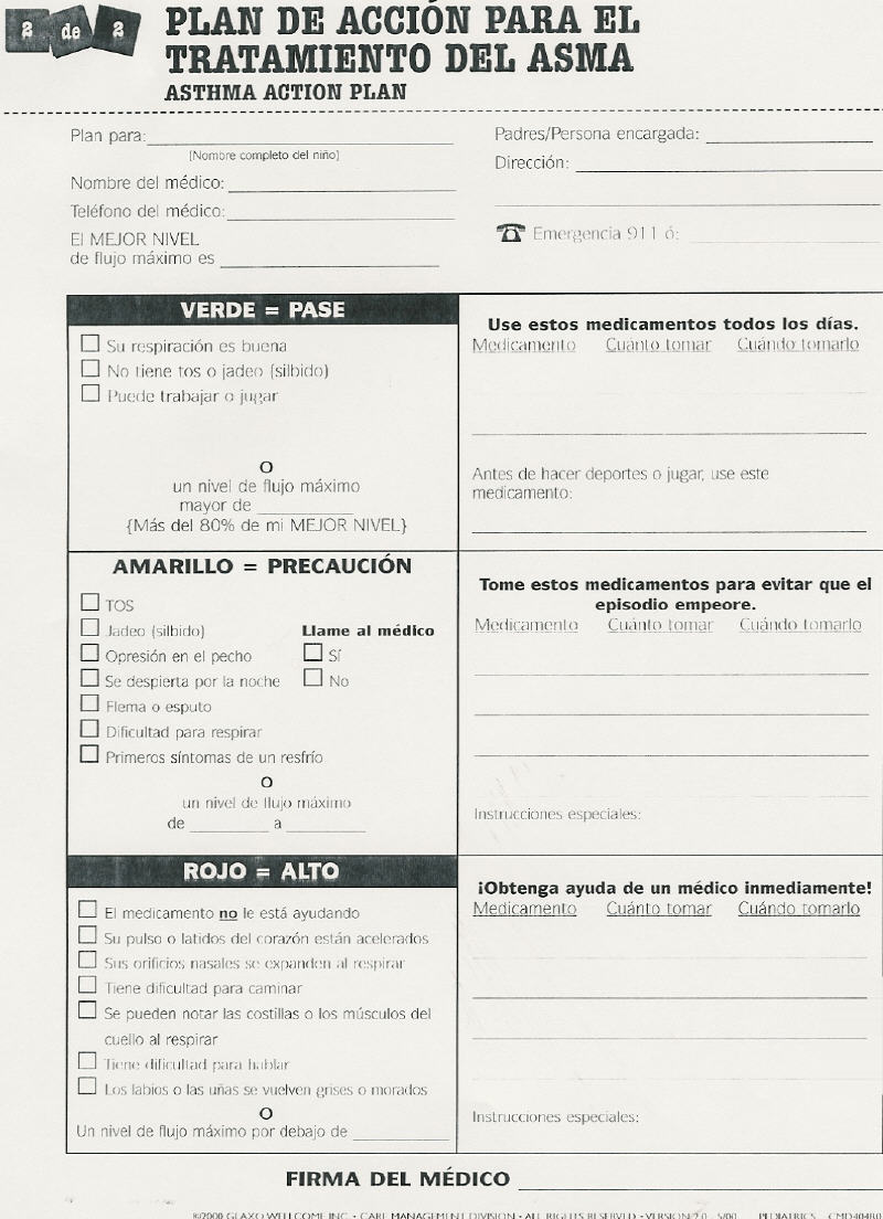 Plan De Accion Para El Tratmiento De Asma